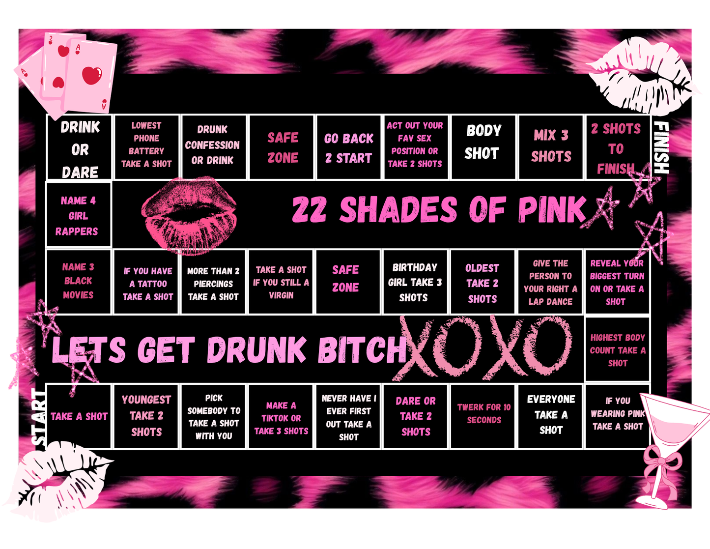 Drinking Game Board 🎀