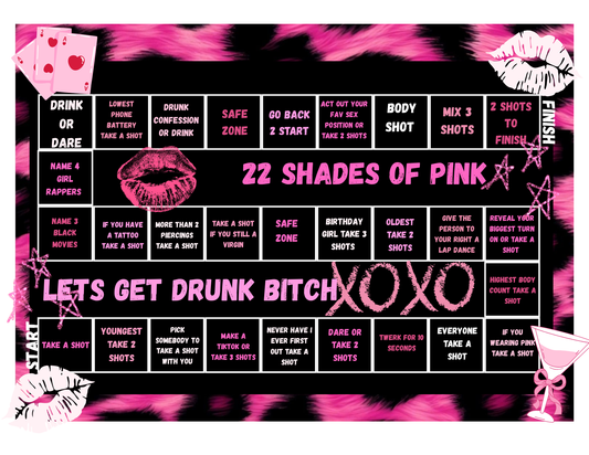 Drinking Game Board 🎀